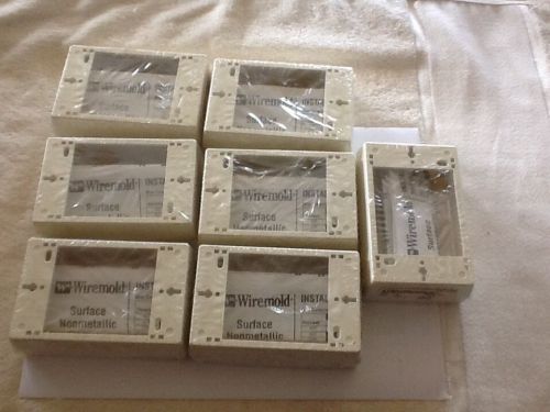 *NEW* LOT OF (7) WIREMOLD 2347 SURE SNAP DEVICE BOXES **FREE SHIPPING USA**