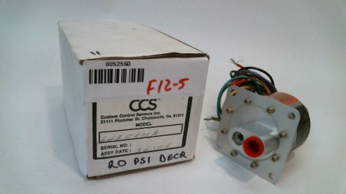 CCS Custom Control Sensors 642GEM2 20 PSI Pressure Switch