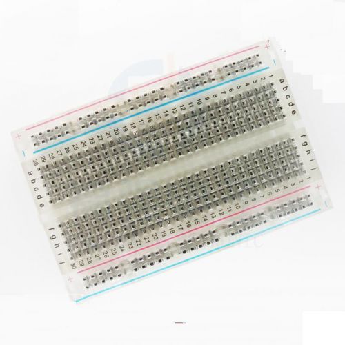 Mini universal clear solderless breadboard 400 contacts tie-points available for sale