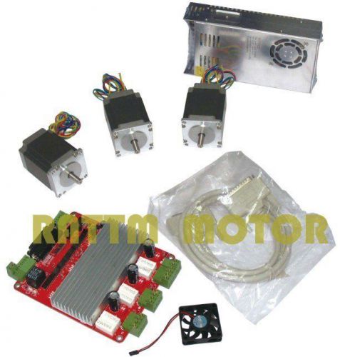 Us free 3 axis cnc kit 3 nema23 270 oz-in stepper motor + 3 axis cnc board for sale