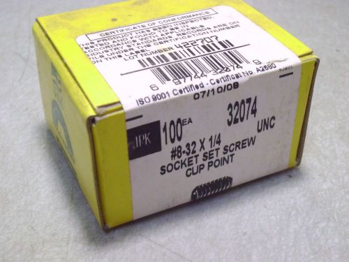 Socket set screw  8-32 x 1/4&#034; cup point holo krome 32074 (100) #59853 for sale