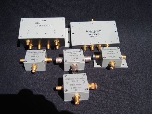 #GB80 Lot of 6 Mini-Circuits , ZFSC-2-11 , ZFBT-4R2G , ZFSC-6-110 , ZBSC--413