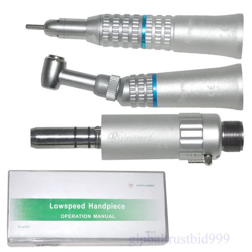 Push button Slow Low Speed Dental Handpiece Complete Kit Set 2 HOLE E-type MOTOR