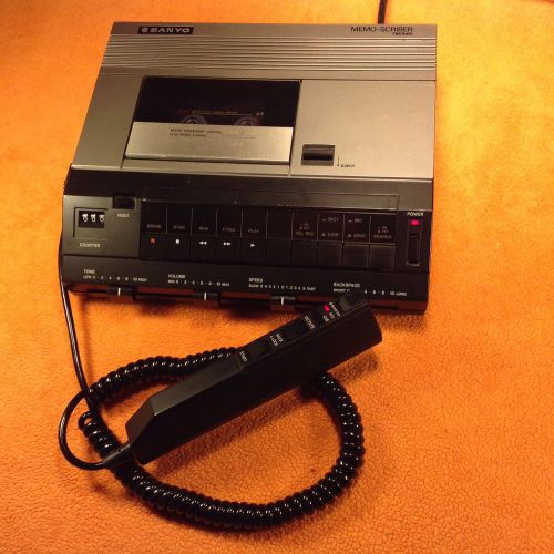 Sanyo Memo-Scriber, TRC 9100, Dictaphone, record telephone, cassette recorder