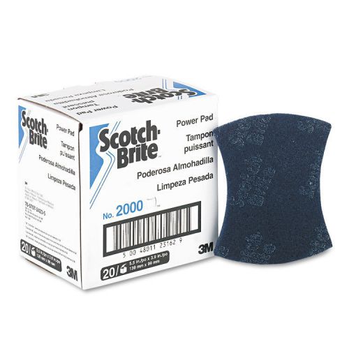 &#034;Scotch-Brite Power Pad, Blue, 3 9/10 X 5 1/2, 20/carton&#034;