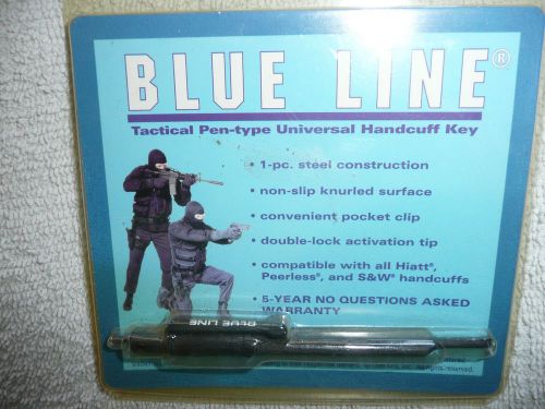 Blue Line Tactical Pen-type Handcuff Key, NEW