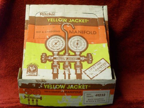 Rictchie &#034;yellow jacket&#034;  test &amp; charging  brass manifold for sale