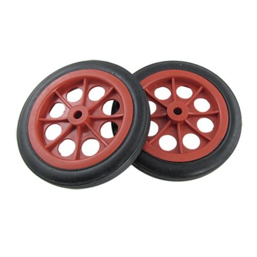 2 pcs shopping basket cart 4.4&#034; wheels red black new for sale