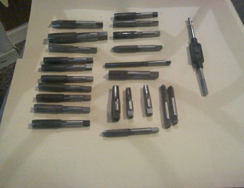 Assorted used taps from tap and die sets