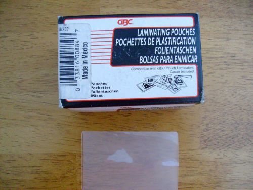 Laminating pouches box of 100 credit card size for sale