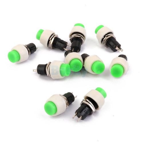 10x Car Boat Switches Self-Locking Dash ON-OFF Push Button Latch Type Green