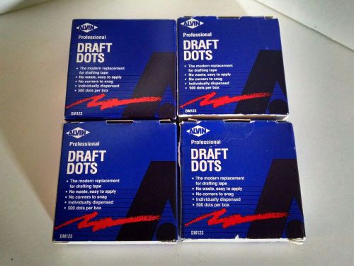Alvin Drafting Dots 7/8 inch diameter 4 boxes with dispensers DM123