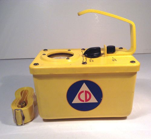 Vintage CD-Geiger Counter Radiation Meter Civil Defense-Cold War-Box &amp; CD Letter