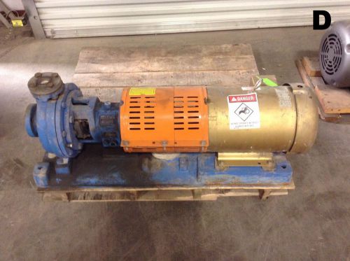 Goulds 3196 i-frame process pump 1x1.5-8 centrifugal pump em3711t 10 hp motor for sale