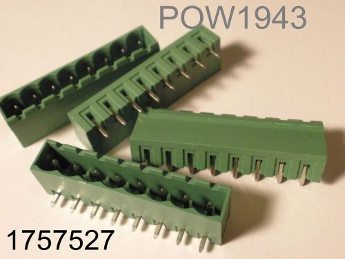 ( 2 PC. ) PHOENIX CONTACT 1757527, MSTBA 2,5/8-G-5MM 8/POSITION 90 DEG, NEW