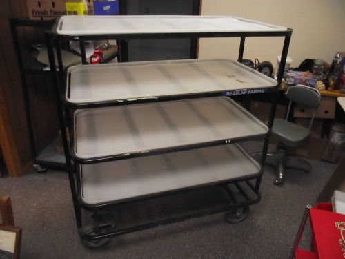 Commercial steel cart heavy-duty   on wheels  utility/parts lined shelves for sale