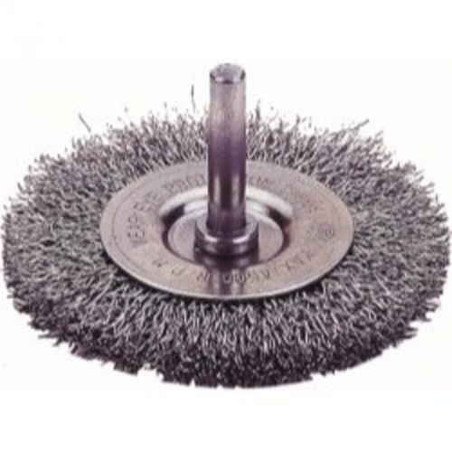 Circular type crimped wire wheel brush w/ 2&#034; wheel diameter and 1/4&#034; shank for sale