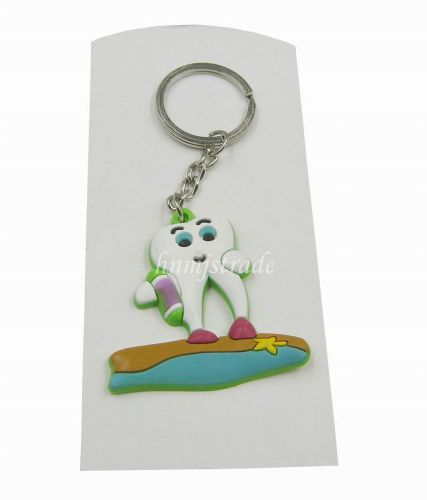 5Pcs Cute and Lovely Rubber Tooth Shaped Key Chain Keyring G042 hnm