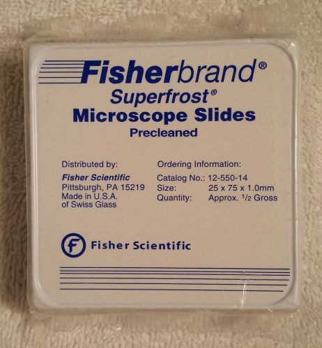 Fisherbrand Superfrost Microscope Slides ~ 12-550-14 ~ Approx.  1/2  Gross