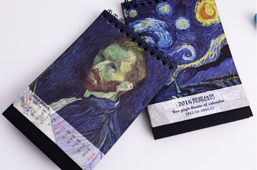 Van Gogh theme of colorful life 2016 calendar daily plan notes 8pcs/lot
