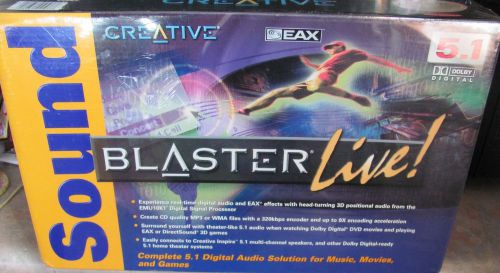 Creative Labs Sound Blaster Live 5.1 Surround Sound PC Card New Sealed