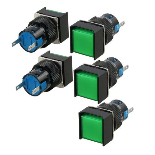 5 pcs dc12v 2pin green square neon indicator light pilot signal lamp for sale