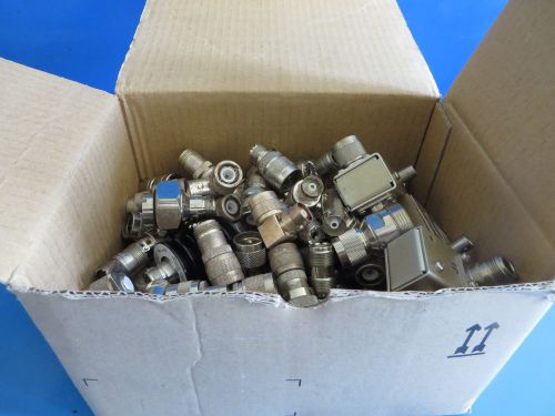 Box of RF Connectors various types - Approximately 80 connectors