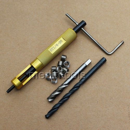 1/4 - 20 helicoil thread repair kit drill and tap insertion tool for sale