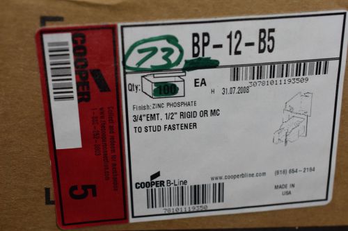 COOPER B-LINE BP-12-B5 3/4” EMT 1/2” RIGID OR MC OPENED BOX OF 73