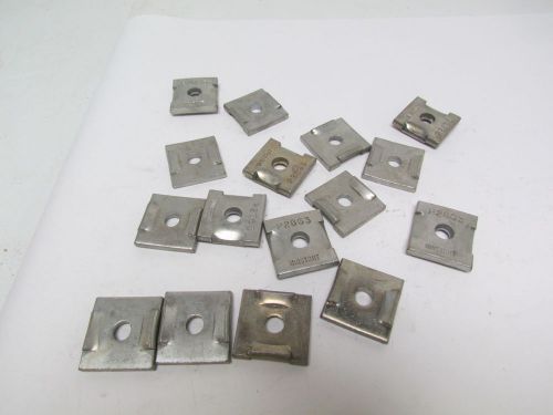 Unistrut p2863 3/8&#034; square washers dimpled lot of 16 for sale