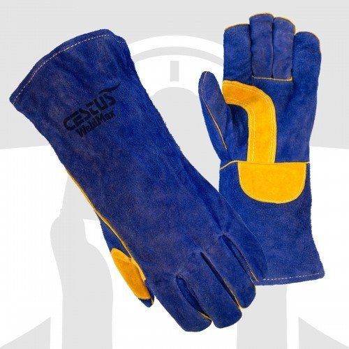 Cestus WeldMax - 7033 XL Blue Leather Welding Glove - Extra Large