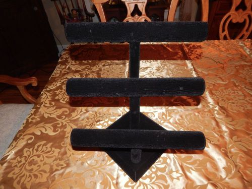 JEWELRY DISPLAY (NECKLACES &amp; BRACELETS), LARGE, BLACK VELVET (3 TIER)