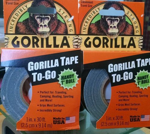 Gorilla Tape To Go - Handy Roll 1&#034; x 30&#039;, 2 PACK