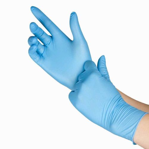 New! 200 invacare powder free blue nitrile exam gloves, large isg421nf3 for sale