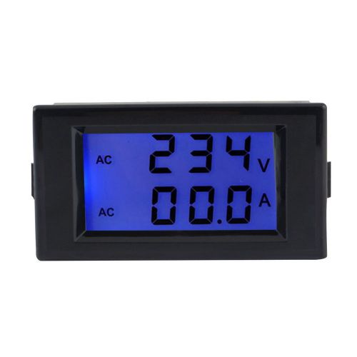 New AC Digital Ammeter Voltmeter LCD Panel Amp Volt Meter 100A 300V 110V 220V BE