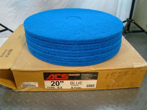 (5) Scrubble®  Blue Cleaner Floor Pad - 20&#034; Type 53