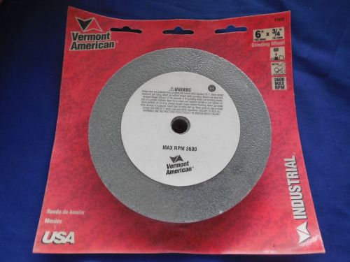 Vermont American 6&#034; x 3/4&#034; Grinding Wheel, 3600 Max RPM for Metal, NEW