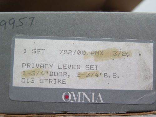 New Omnia Privacy Levers Set 782/00.PMX 3/26 Polished Brass /Chrome  013 Strike