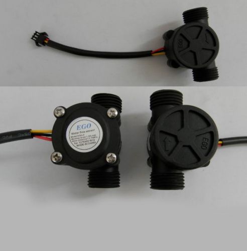 New 1/2&#034; water flow switch hall effect flow meter control 1-30l/min black 1pcs for sale