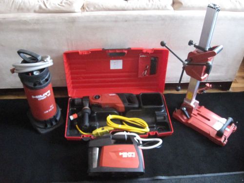 Hilti core drill model dd 150 u with stand, vacuum pump, water pump for sale