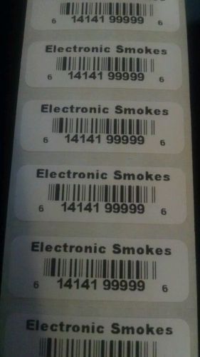 1.5&#034; x .5&#034;  White Polyester UPC stickers barcode labels