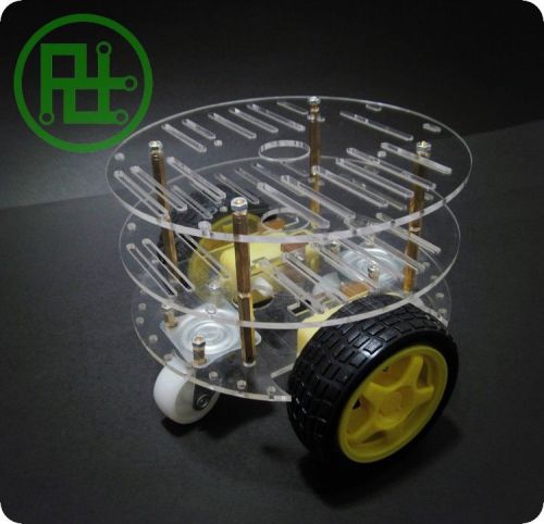 2WD Smart Robot Car 3 Layer Acrylic Acrylic Chassis Kits with Speed Encoder
