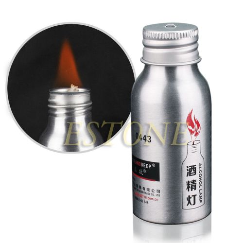 Durable 50ml Portable Alcohol Burner Lamp Metal Case Lab Equipment Heating New