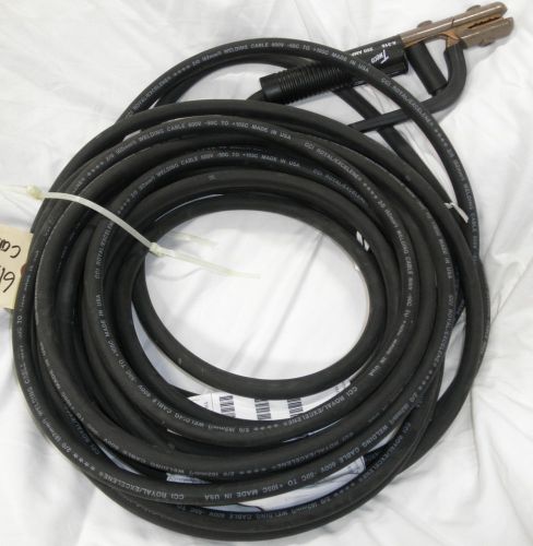 Welder cable 50&#039; 2/0 with stinger libby power systems 17c788 new arc welding for sale