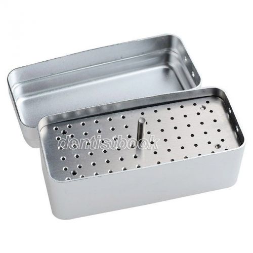 1 pc dental 72 holes high speed bur autoclave disinfection box silver color b002 for sale