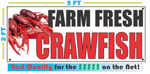 FARM FRESH CRAWFISH BANNER Sign NEW Larger Size Best Quality for the $$$