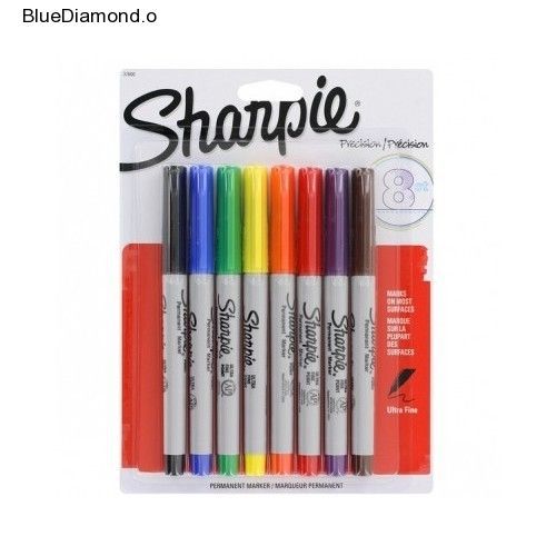 Sharpie precision ultra fine point assorted permanent markers (pack of 8) for sale