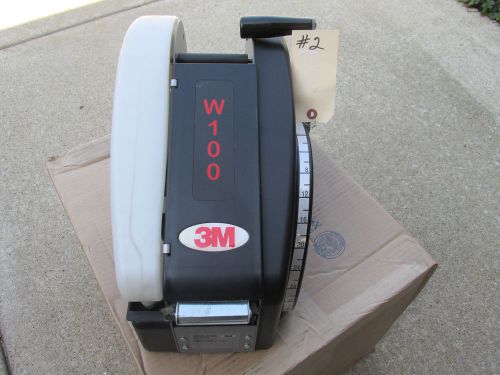 3M W100 Tape Dispenser Water Activated Takes 3&#034; Wide Tape Cuts up to 36&#034; VGC!!!