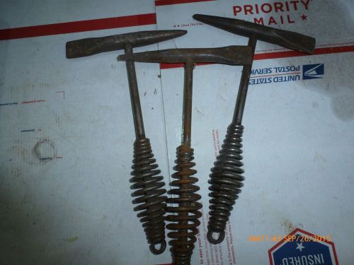 Lot of three welding spring handle chipping hammers (3) for sale