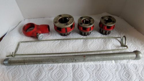 Ridgid oor npt pipe threader dies 1/2&#034;, 3/4&#034; and 1&#034;--ratchet included for sale